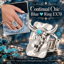 Load image into Gallery viewer, Paparazzi ♥ Continual Chic - Blue ♥ Ring EX70