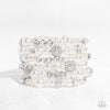 Paparazzi ♥ Lustrous Legacy - White ♥ Zi Collection Piece Bracelet Z2025