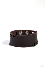 Load image into Gallery viewer, Paparazzi ♥ Leather Jacket Approved - Brown ♥ Bracelet (Wrap) EX72