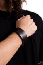 Load image into Gallery viewer, Paparazzi ♥ Leather Jacket Approved - Brown ♥ Bracelet (Wrap) EX72