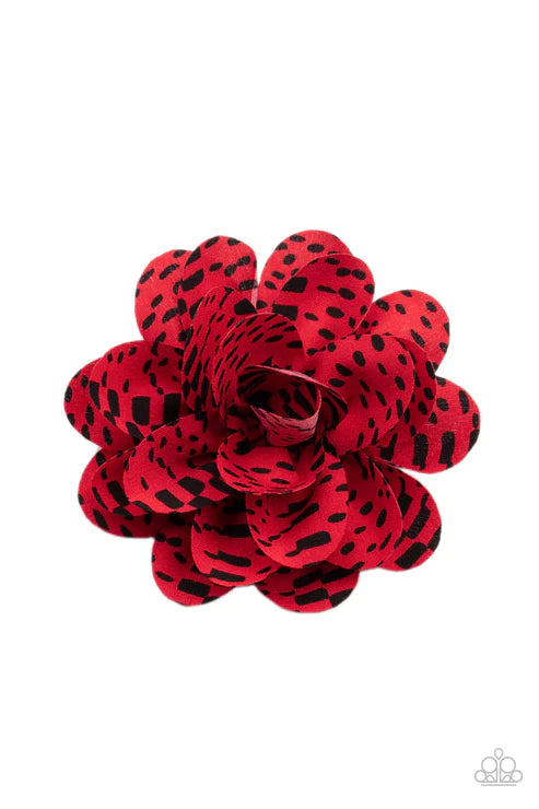 Paparazzi ♥ Patterned Paradise - Red ♥ Hair Clip (C-3)