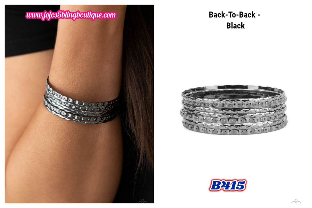 Back-To-Back Stacks - Black B415