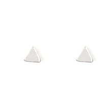 Load image into Gallery viewer, Starlet Shimmer Post Earrings - Silver Triangle C123