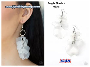 Fragile Florals - White E501