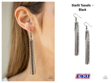 Load image into Gallery viewer, Starlit Tassels - Black E431